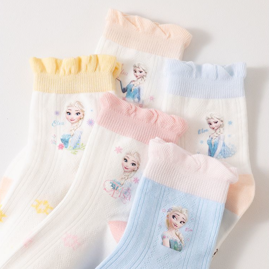 5足セット A類生地 抗菌 無蛍光剤 通気メッシュ 子供ソックス C-347