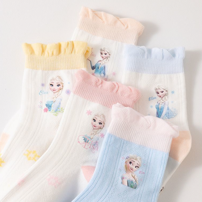 5足セット A類生地 抗菌 無蛍光剤 通気メッシュ 子供ソックス C-347
