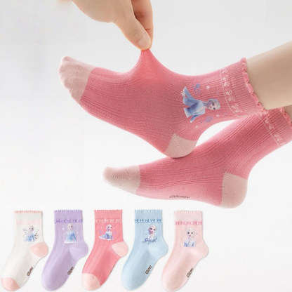 5足セット A類生地 抗菌 無蛍光剤 通気メッシュ 子供ソックス C-347