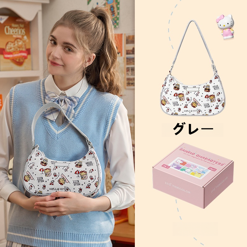 カラフル 撥水加工 可愛い 総柄 ショルダーバッグ C-355