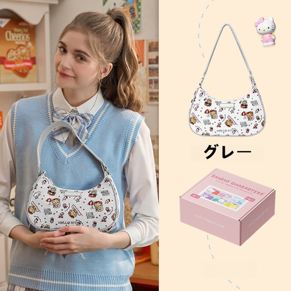 カラフル 撥水加工 可愛い 総柄 ショルダーバッグ C-355