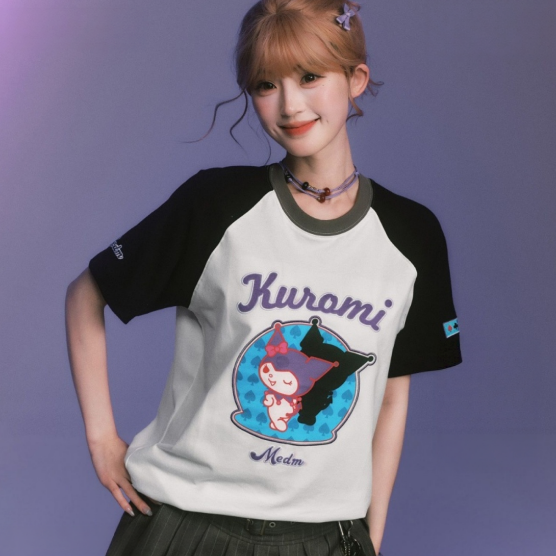 2色 男女兼用 配色 ラグラン Tシャツ C-50034