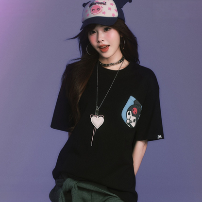 2色 男女兼用 ポケットデザイン Tシャツ C-50035