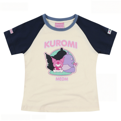 2色 かわいい ショート丈  Tシャツ C-50036