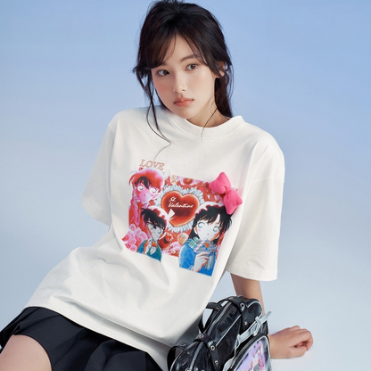 2色展開 男女兼用 プリント Tシャツ C-50037