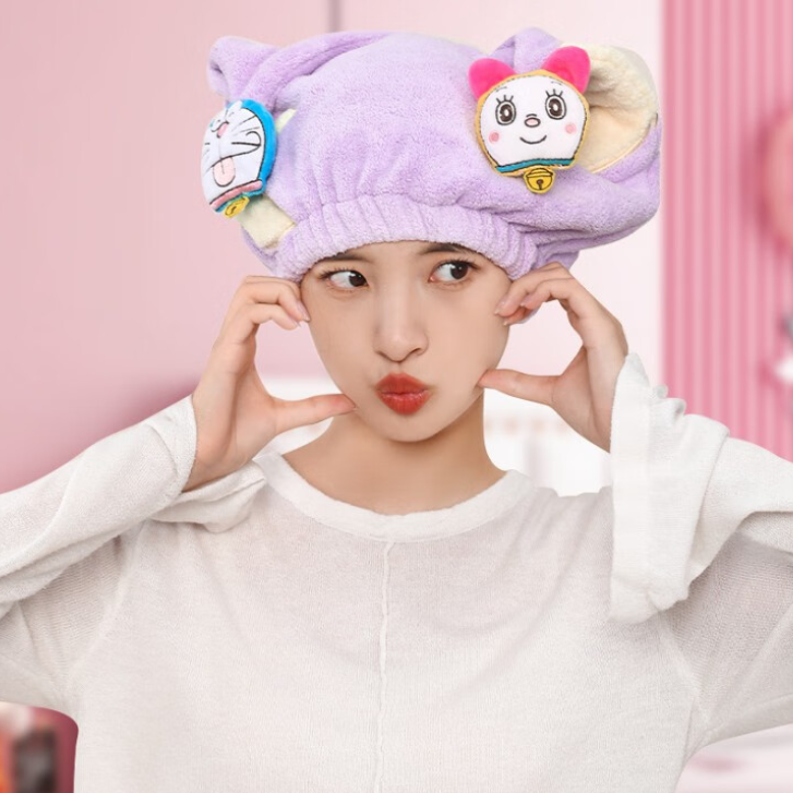 【👛 コスパ最強】2点 ふわふわ 速乾 吸水力抜群 ヘアキャップ C-459