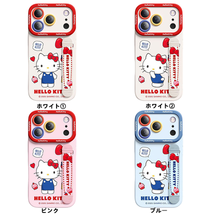 iPhone機種に対応 伸縮式 ストラップ付き スマホケース C-80156