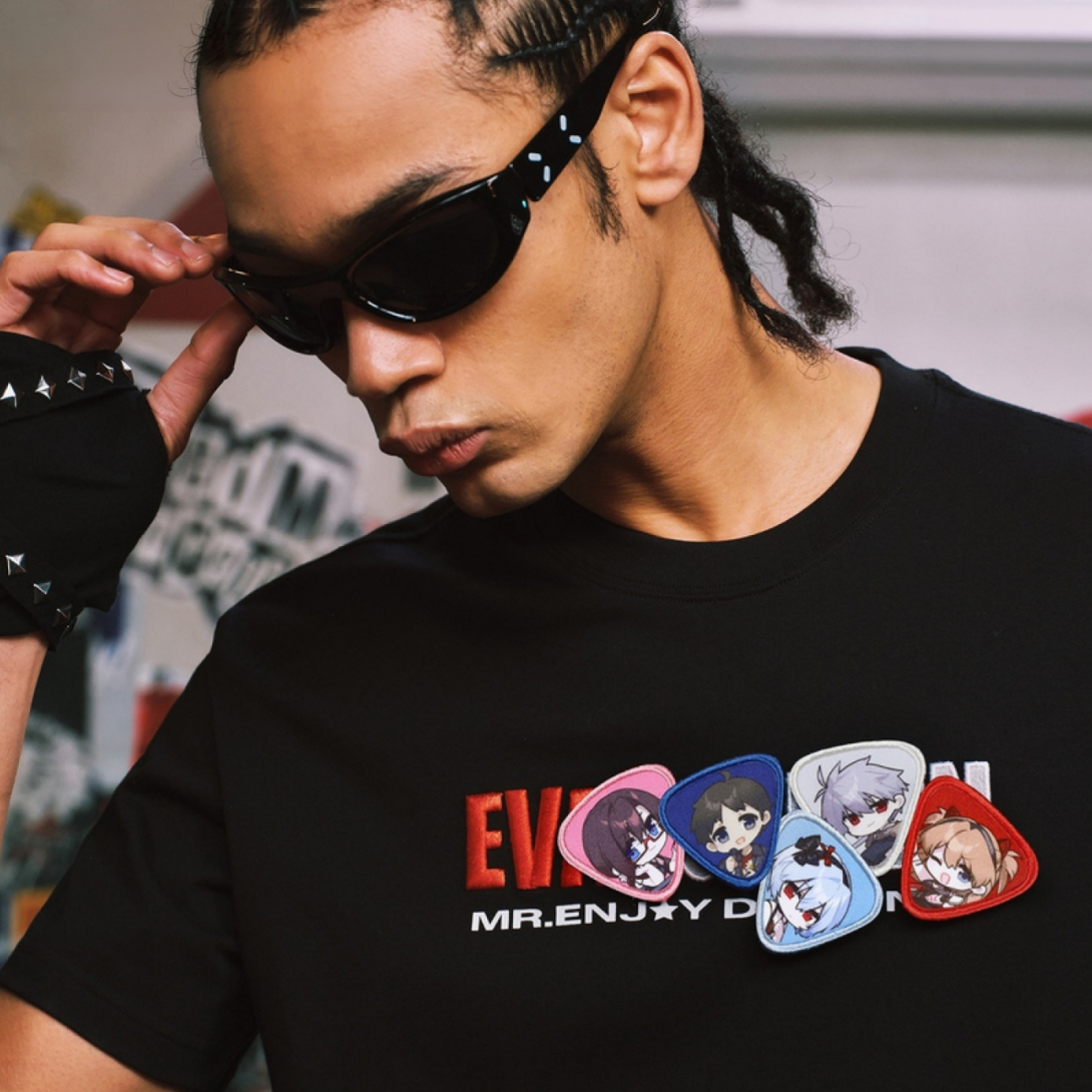 着脱式ワッペン5枚付き ユニセックス 半袖 Tシャツ C-50066