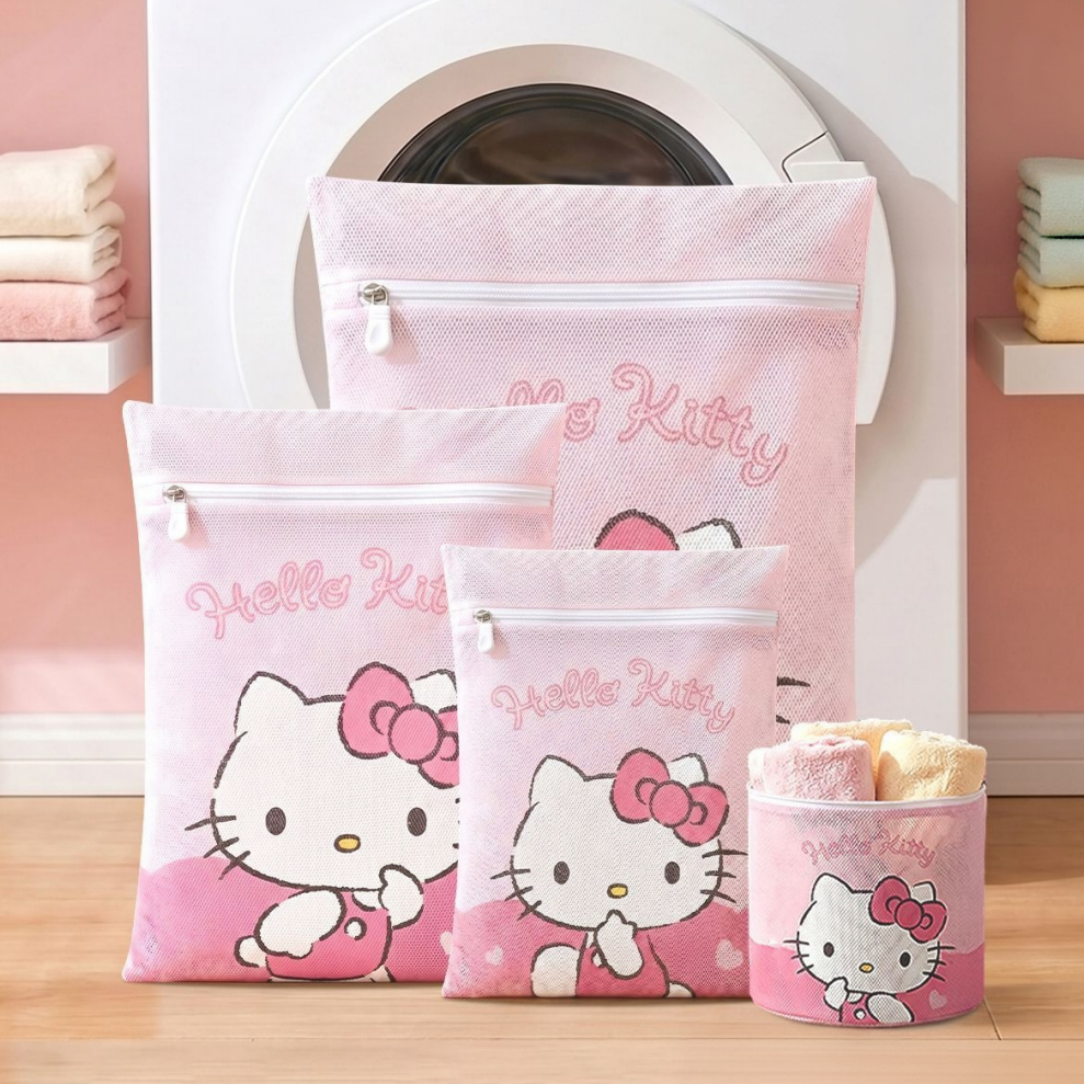 単品/セット 細目メッシュ ファスナー式 衣類 洗濯ネット C-512