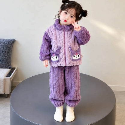 二点セット 秋冬 ふわふわ ルームウェア あったか トップス＋パンツ セットアップ n-453