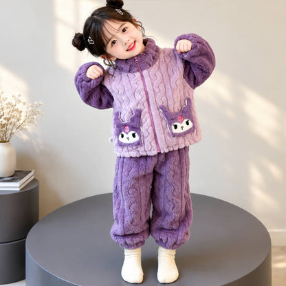 二点セット 秋冬 ふわふわ ルームウェア あったか トップス＋パンツ セットアップ n-453