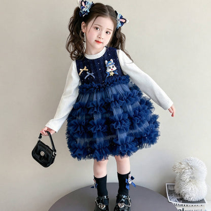 単品注文 Ｔシャツ +チュール ワンピース セットアップ n-463