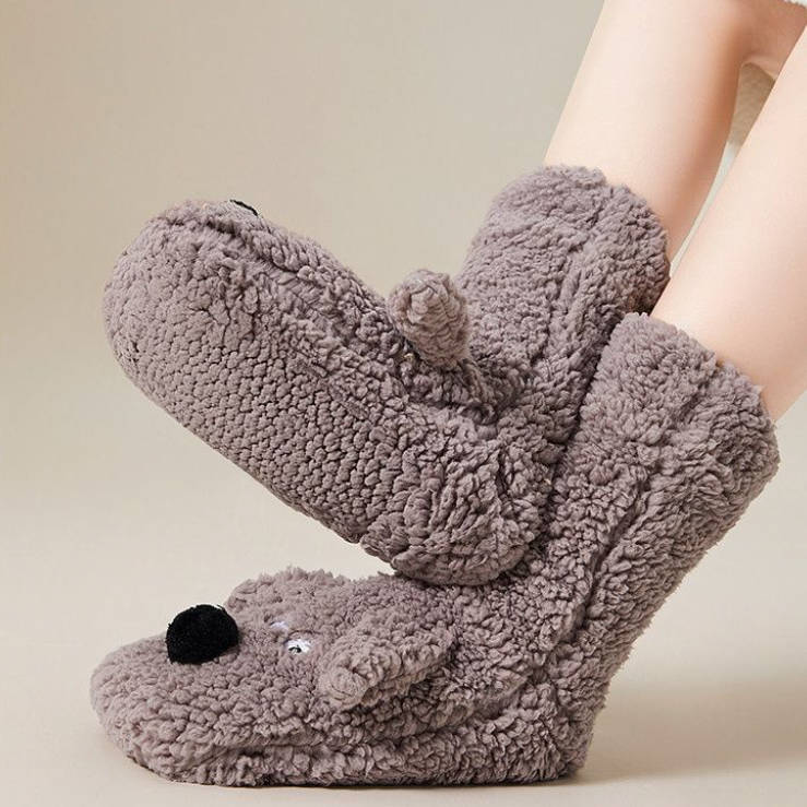 超厚手 もこもこ ボア あったか 防寒 ルームソックス C-70002