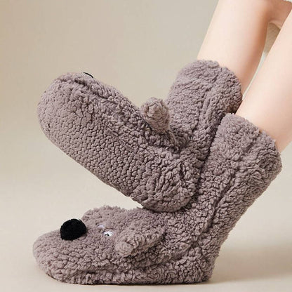 超厚手 もこもこ ボア あったか 防寒 ルームソックス C-70002