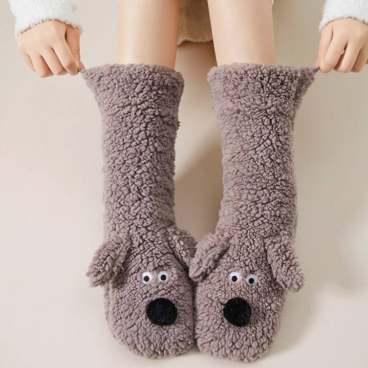 超厚手 もこもこ ボア あったか 防寒 ルームソックス C-70002