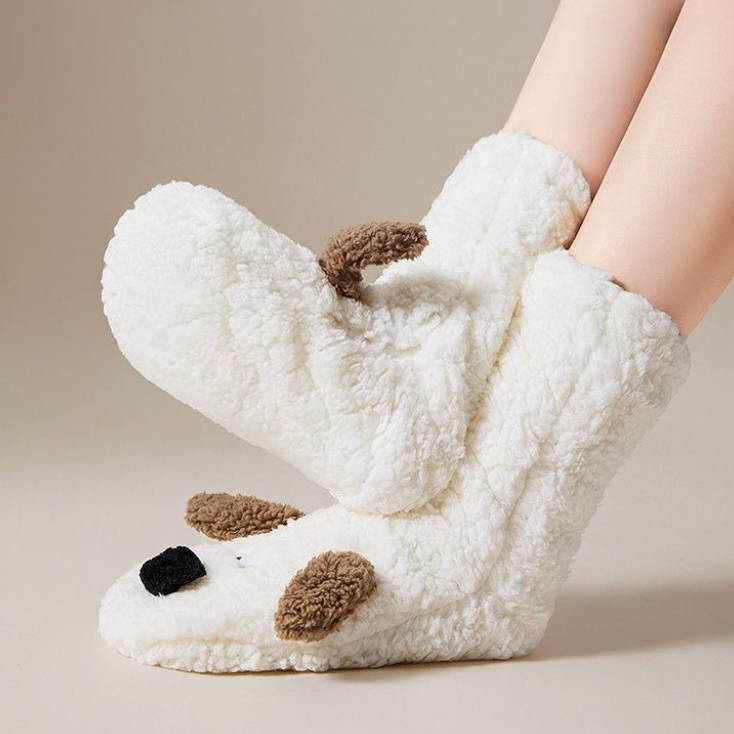 超厚手 もこもこ ボア あったか 防寒 ルームソックス C-70002