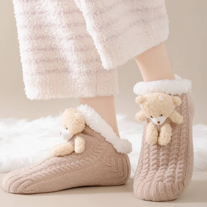 超厚手 もこもこ ボア あったか 防寒 ルームソックス C-70014