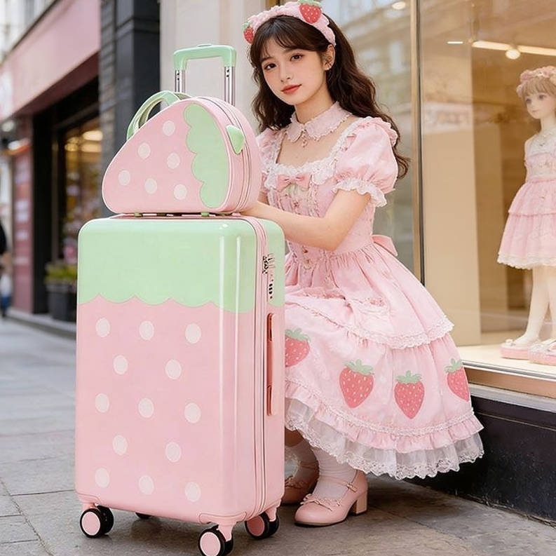 ストロベリー 配色 かわいい キャリーケース C-30034
