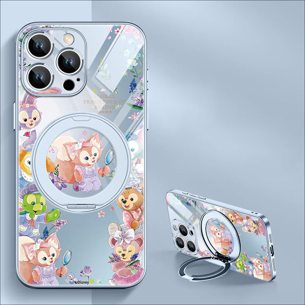 iPhone機種に対応 360°回転 リングスタンド スマホケース C-80144