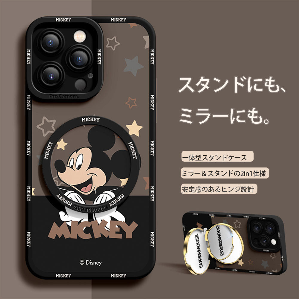 iPhone機種に対応 2WAY ミラー/スタンド機能 スマホケース C-80154