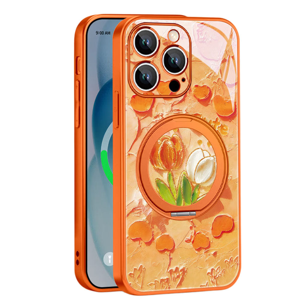iPhone機種に対応 リングスタンド付き 360°回転 スマホケース C-80134