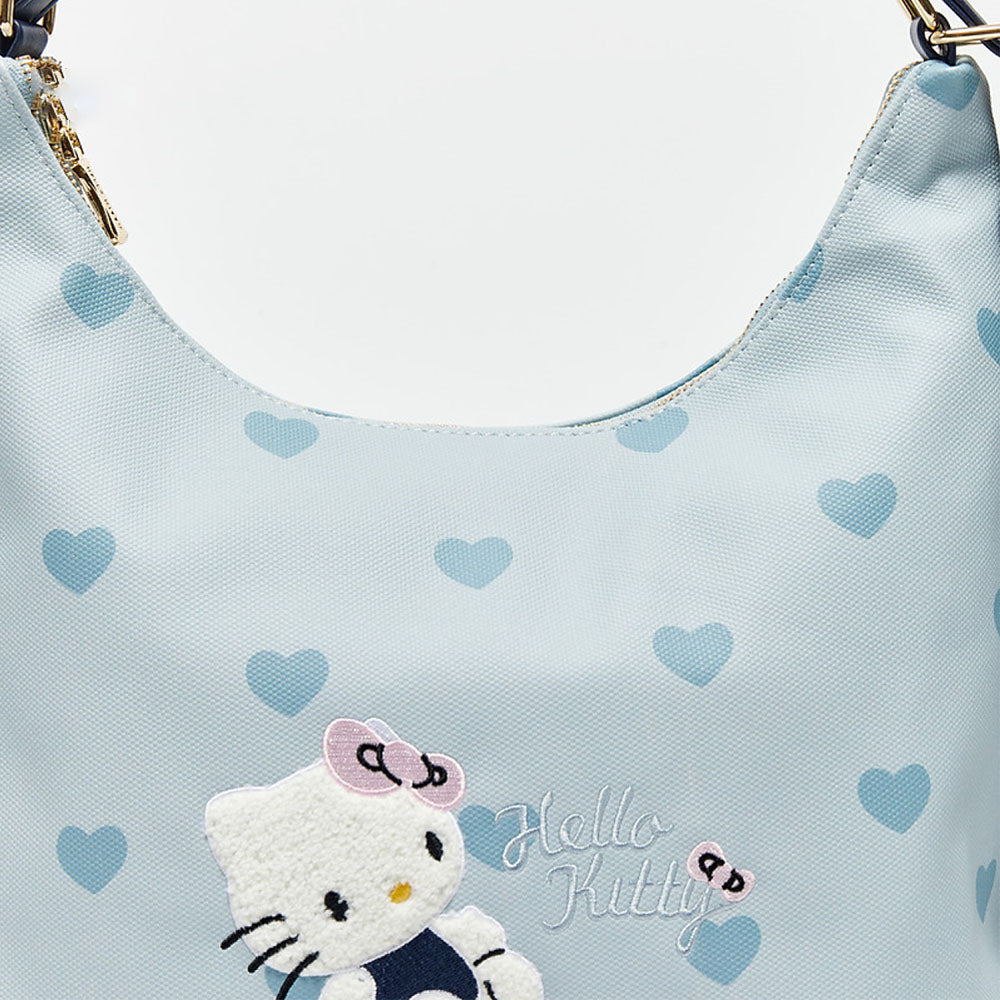 3カラー ハート柄 刺繍入り バッグ C-505