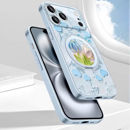 iPhone機種に対応 リングスタンド付き 360°回転 スマホケース C-80134