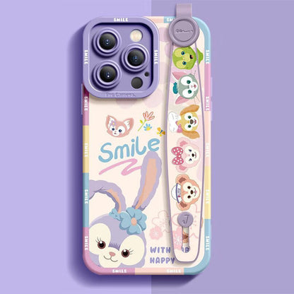 iPhone機種に対応 ストラップ付き 耐衝撃 スマホケース C-80179
