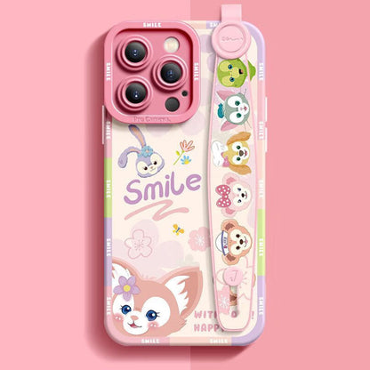 iPhone機種に対応 ストラップ付き 耐衝撃 スマホケース C-80179