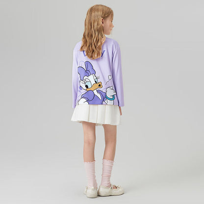 カジュアル かわいい 春秋 綿100％ 長袖 Tシャツ n-421