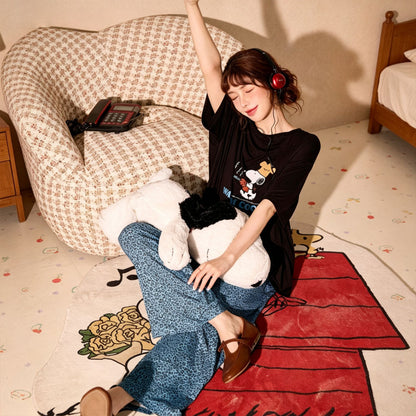 冷感快適 Tシャツ+カジュアルパンツ パジャマセット C-50064