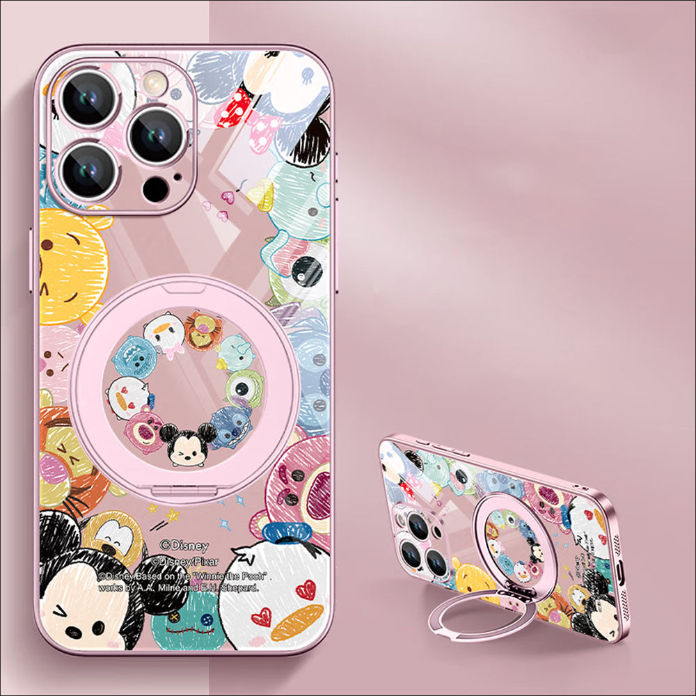iPhone機種に対応 衝撃吸収 360 度回転スタンド スマホケース C-80132