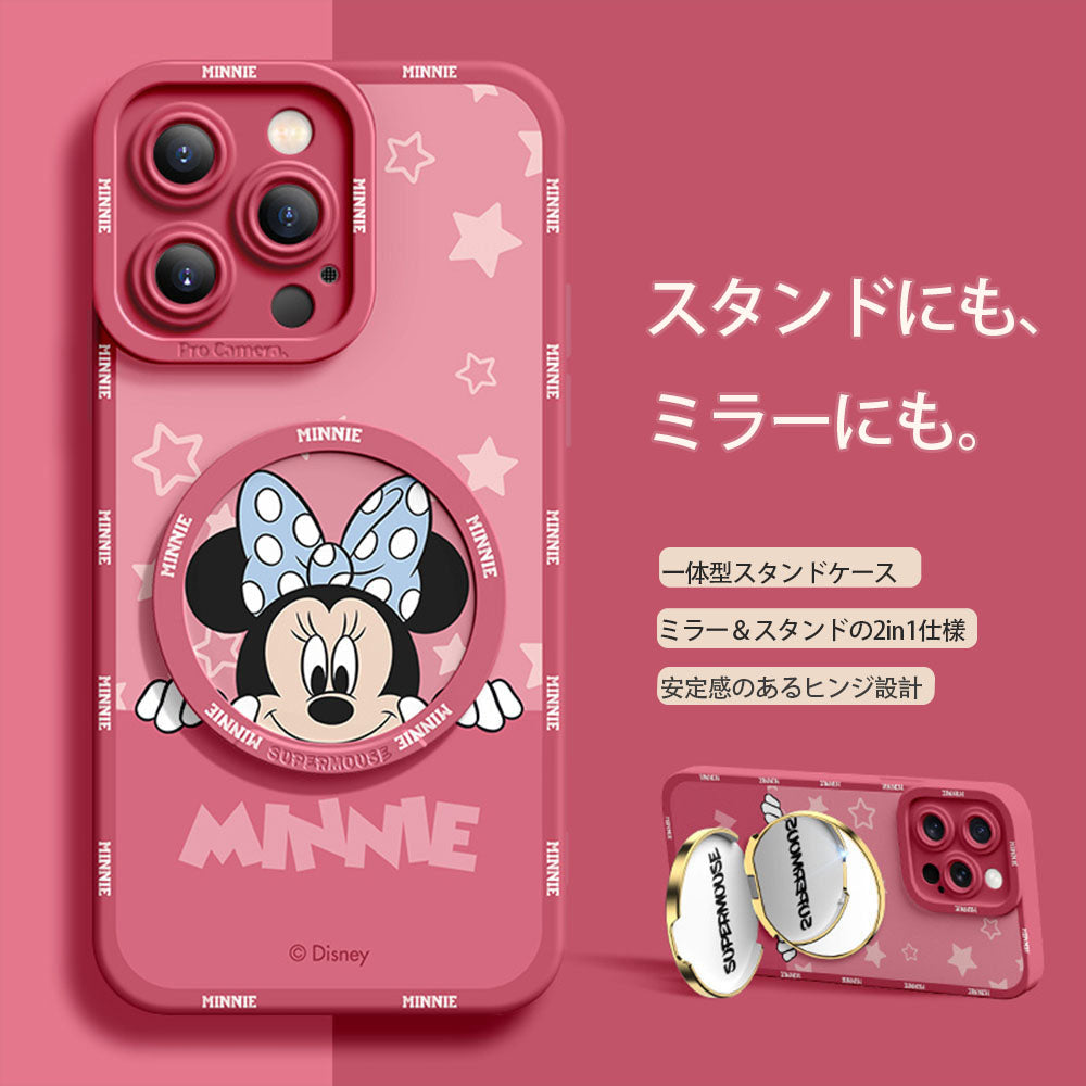 iPhone機種に対応 2WAY ミラー/スタンド機能 スマホケース C-80154