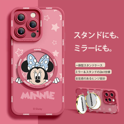 iPhone機種に対応 2WAY ミラー/スタンド機能 スマホケース C-80154