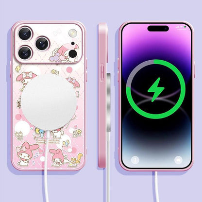 iPhone機種に対応 MagSafe ガラス 薄型 スマホケース C-80201