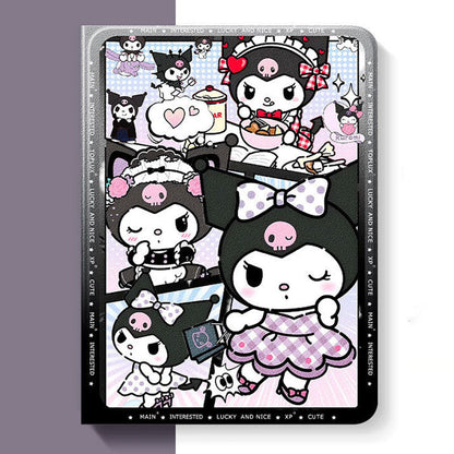 落下衝撃保護 薄型軽量 両面プリント スタンド  iPadケース C-80101