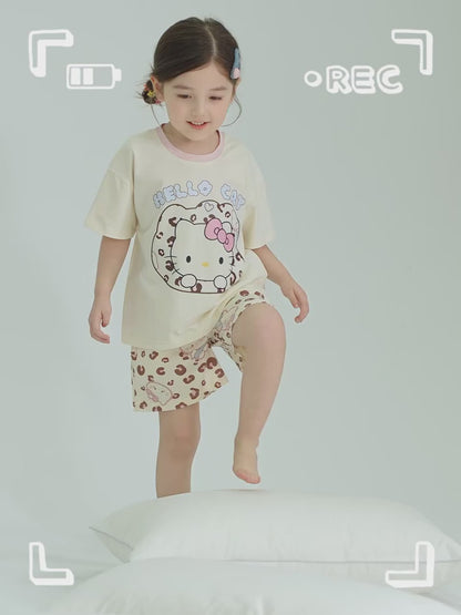 吸汗通気 締め付けなし 夏用 Tシャツ+総柄 ショーツ セットアップ n-249