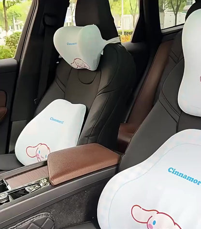 癒しアイテム もちもち やさしくフィット 車用ネックパッド＆ランバーサポート C-529