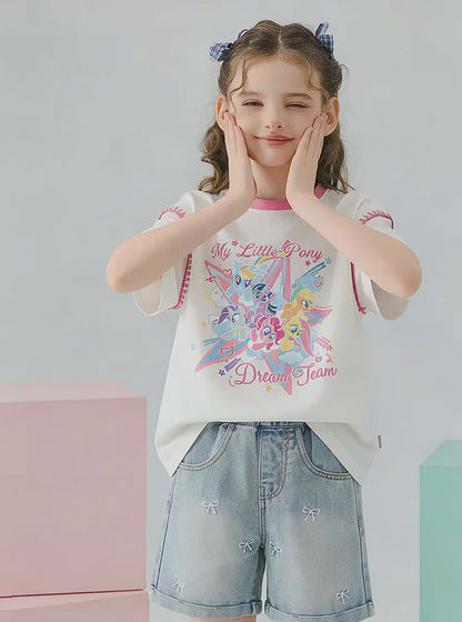 配色 プリント トップス+ショートパンツ セットアップ n-189