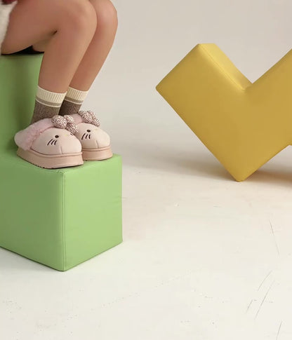ふわもこ ボア 厚底 あったか ルームシューズ C-549