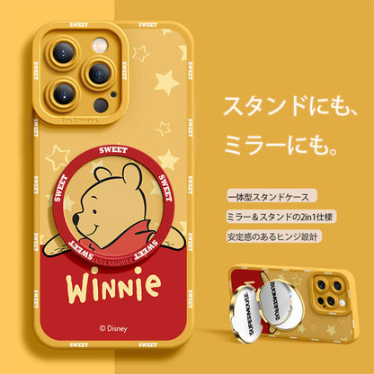 iPhone機種に対応 2WAY ミラー/スタンド機能 スマホケース C-80154