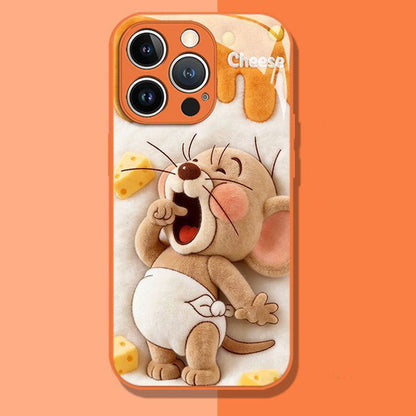 iPhone機種に対応 カメラ保護 立体風プリント スマホケース C-80150
