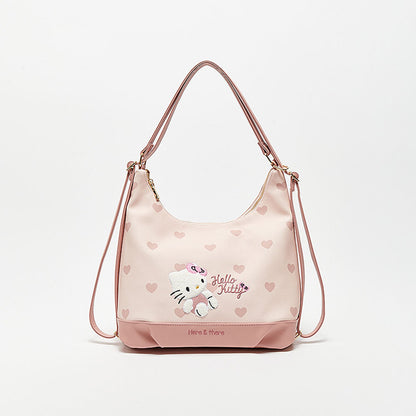 3カラー ハート柄 刺繍入り バッグ C-505