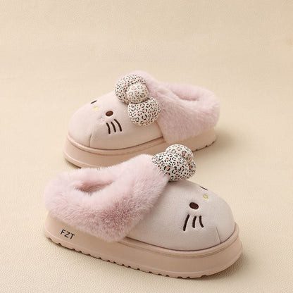 ふわもこ ボア 厚底 あったか ルームシューズ C-549