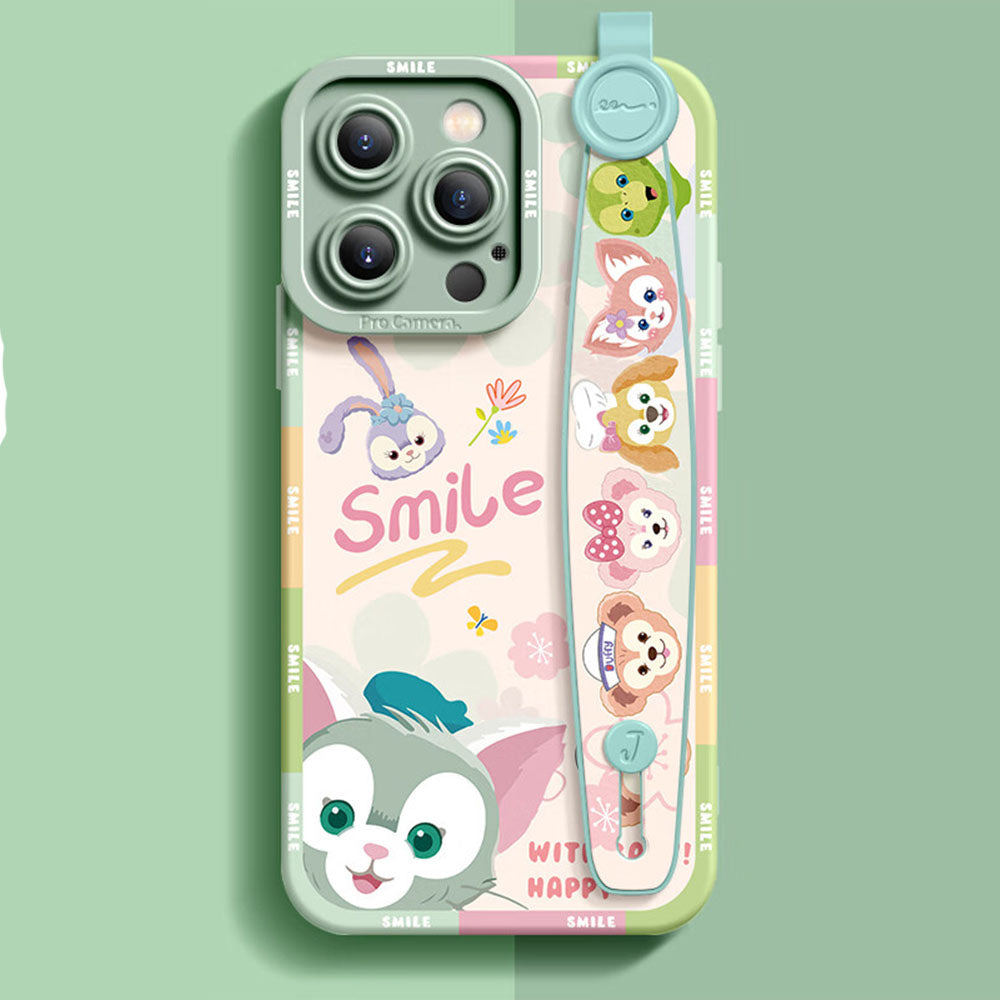iPhone機種に対応 ストラップ付き 耐衝撃 スマホケース C-80179