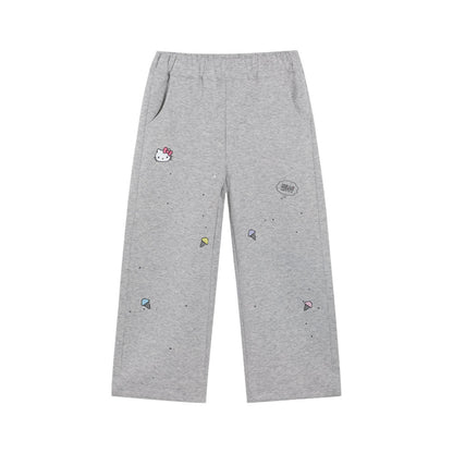 キッズ あったか 防寒 裏起毛 ワイドパンツ n-477