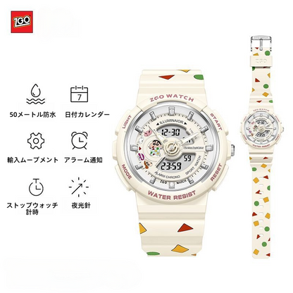 キュート デュアル表示 防水 可愛い 日常使い 腕時計 C-133