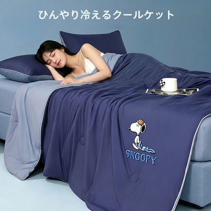 【カバー不要・丸洗いOK】接触冷感 Aクラス 素肌寝用 クールケット C-140
