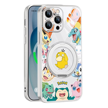 iPhone機種に対応 リングスタンド付き レンズ保護 スマホケース C-80135