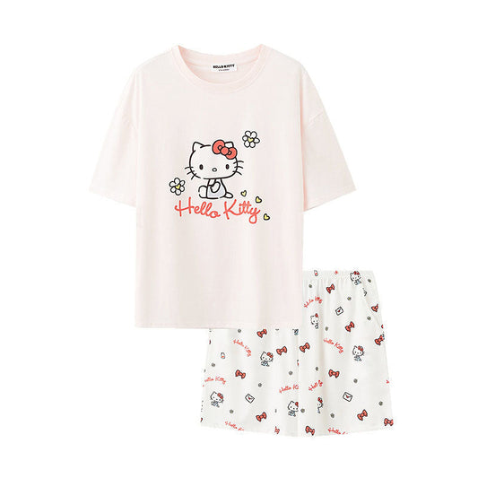 ゆったり Tシャツ+ショートパンツ パジャマセット C-50061